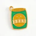 Ciondolo smaltato a forma di lattina di birra per braccialetto collana fai da te accessori gioielli. - Bottiglia di Birra Verde