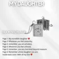 Titanium steel book locket necklace with emotional engraved pages, perfect gift for daughter. - Pinky Promise Pattern-Daughter (Silver) / Full Silver