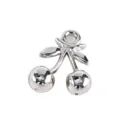 Silver Cherry Charm DIY Pendant Cute Fruit Metal Jewelry Accessory for Bracelet Necklace - Small Leaf Cherry
