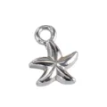 Pendentif étoile de mer 3D en acier inoxydable argenté pour bracelet collier DIY bijoux - Étoile de Mer à Cinq Pointes (9)