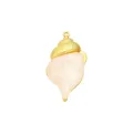 Goldene Muschel Anhänger DIY Schmuck Zubehör Perlmutt Schnecke Halskette Charms - Weißes Perlmutt Schnecke