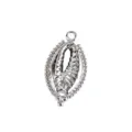 Pendentif coquillage en acier inoxydable, charm marin couleur acier pour collier et bracelet - Conque Longue et Pointue (10)