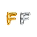 Goud zilver opgeblazen letter F metalen bedels, RVS DIY hanger voor ketting of telefoon. - Letter F