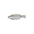 Pendentif poisson 3D en acier inoxydable DIY charm pour collier bracelet bijoux argent - Poisson à Motif Martelé (11)