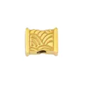Acciaio al titanio dorato stile nazionale paesaggio DIY gioielli pendente accessorio - Stile Motivo Onda del Mare Perforato Doppia Faccia