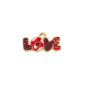 LOVE enamel alloy DIY charm pendant jewelry accessory red white cute sweet style gift item - 15 LOVE Letter