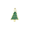 Christmas tree enamel titanium steel pendant green DIY necklace bracelet jewelry accessory - Christmas Tree Pendant