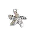 Pendentif étoile de mer 3D en acier inoxydable pour collier bracelet accessoire bijoux - Étoile de Mer à Points (12)
