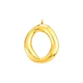 Goldfarbener unregelmäßiger runder Anhänger DIY Halskette Accessoire Schmuck Zubehör - Hohles Gedrehtes Oval