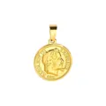 Goldmünzen Anhänger Halskette Zubehör mit Napoleon III Porträt Design für stilvolle Mode im Alltag. - Runde Münze Porträt