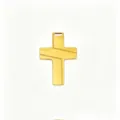 Goldener Edelstahl Kreuz Anhänger geometrisches Design DIY Schmuckherstellung Zubehör - 3D Breites Oberflächenkreuz