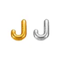Goud Zilver Bubble Letter J Hanger Titanium Staal DIY Sieraden Telefoon Accessoire - Letter J
