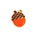 Cute enamel acorn charm pendant for DIY jewelry making, autumn Thanksgiving accessory. - 22 Pine Cone