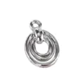 Silver multi-ring pendant DIY jewelry accessory for stylish bracelet necklace crafting - Multi-layer Hoop