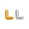 Letter L Hanger Goud Zilver Titanium Staal DIY Bedel Accessoire Component Set Prachtig - Letter L