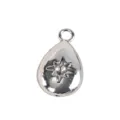 Silver teardrop star pendant charm DIY necklace bracelet jewelry making accessory component - Star Teardrop