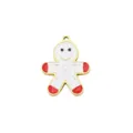 Stainless steel Christmas gingerbread man pendant gold rim enamel DIY jewelry accessory - Gingerbread Man Pendant