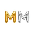 Gouden en zilveren letter M ballon hanger van roestvrij staal voor DIY ketting accessoire - Letter M
