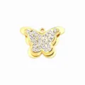 Goldfarbenes Schmetterling Anhänger Strass DIY Halskette Schmuck Zubehör glänzender Kristall - Vollständiger Strass Schmetterling
