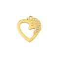 Gold heart horse head DIY pendant charm for handmade necklace bracelet accessories - Style 19 Unicorn Heart (Pendant Only (Without Chain))