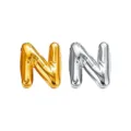 Goud En Zilver Letter N Bubbel Hanger Titanium Staal DIY Sieraden Maken Accessoire - Letter N