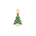 Christmas tree titanium steel pendant DIY necklace bracelet handmade jewelry accessories. - Green Christmas Tree Pendant