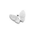 Silver Butterfly Metal Pendant Charm DIY Jewelry Accessory for Necklace Bracelet - 16 Steel Color Striped Butterfly