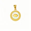 Stainless steel mother of pearl round cloud pendant DIY necklace jewelry accessory - Cloud