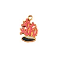 Gold pink coral charm pendant DIY ocean themed handmade necklace bracelet accessory metal jewelry - 47 Coral