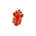 Red enamel lobster charm gold-plated metal pendant for DIY handmade necklace bracelet parts - 55 Lobster