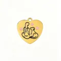 Gold heart titanium steel pet memorial pendant necklace DIY accessory for cat and dog lovers. - Dog Companionship Heart