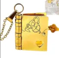 Gold titanium steel book locket necklace pendant with custom message pages for mother. - Engraved Version (XL253-5-1) / Gold Style - To My Granddaughter
