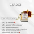 Stainless steel book necklace for men boys, customizable opening locket pendant jewelry gift. - Son Series Two-Tone Book - Engraved