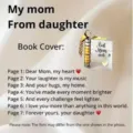 Custom engraved book pendant necklace for mom, stainless steel gift from daughter. - My Mom Two-Tone Book - Engraved