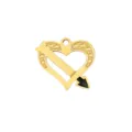 Ancient gold heart arrow pendant, ideal for DIY bracelets, necklaces, and chic jewelry design. - Heart with Arrow (21)