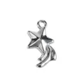 Silver shooting star charm pendant for DIY necklace bracelet jewelry making accessory. - Meteor Pendant