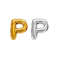Gouden en zilveren letter P bubbel hangers van titanium staal voor DIY sieraden maken. - Letter P