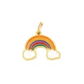 Charmante geëmailleerde regenboog wolk gouden hanger DIY handgemaakte ketting armband - Witte Wolk Regenboog