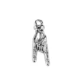 Silver retro hand gesture DIY pendant charm for necklace bracelet jewelry making accessories - Slim Rock Gesture