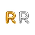 Goud en zilverkleurige letter R titanium staal ballon hanger voor DIY sieraden maken. - Letter R