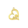 Gold heart sunflower pendant charm, stylish DIY gold-plated jewelry accessory variant. - Sunflower Rhinestone Heart (27)