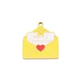 Christmas envelope pendant metal gold enamel charm jewelry DIY necklace accessory gift - Merry Christmas Envelope Pendant