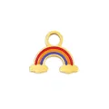 Vergulde emaille regenboog wolk DIY hanger charm voor handgemaakte ketting armband - Gouden Wolk Regenbogen