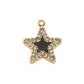 Black Mother of Pearl Pave Five-Pointed Star