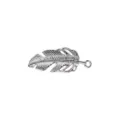 Silver Leaf Pendant DIY Jewelry Accessory Necklace Bracelet Charm Component Vintage Style - Large Feather