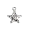 Pendentif breloque étoile de mer 3D en acier inoxydable DIY collier bracelet bijoux - Étoile de Mer à Anneaux Multiples (33)