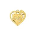 Gold-plated heart rose DIY charm pendant for necklace bracelet jewelry making variant. - Double Layer Full Rhinestone Heart (30)