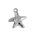 Pendentif étoile de mer 3D en acier inoxydable pour collier bracelet DIY fabrication. - Étoile de Mer à Anneau (34)