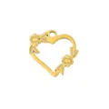 Gold heart flower charm pendant for DIY jewelry making bracelet necklace earrings accessories - Style 32 Two Sunflowers Heart