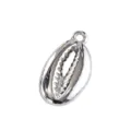 Pendentif coquillage cauri en acier inoxydable accessoire de bijouterie DIY pour collier. - 35 Conque 3D lisse